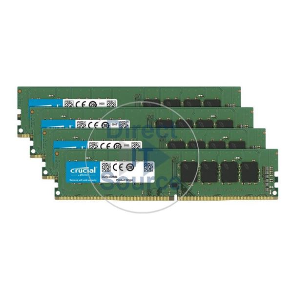 Crucial CT4K8G4DFS824A - 32GB 4x8GB DDR4 PC4-19200 Non-ECC Unbuffered 288-Pins Memory