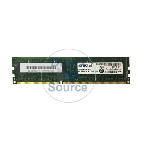 Crucial CT51264BA1339 - 4GB DDR3 PC3-10600 Non-ECC Unbuffered 240-Pins Memory