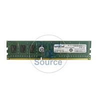 Crucial CT51264BA160B.C16FER2 - 4GB DDR3 PC3-12800 Non-ECC Unbuffered 240-Pins Memory
