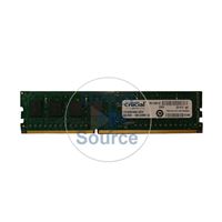 Crucial CT51264BA160BJ.C8FED - 4GB DDR3 PC3-12800 Non-ECC Unbuffered 240-Pins Memory