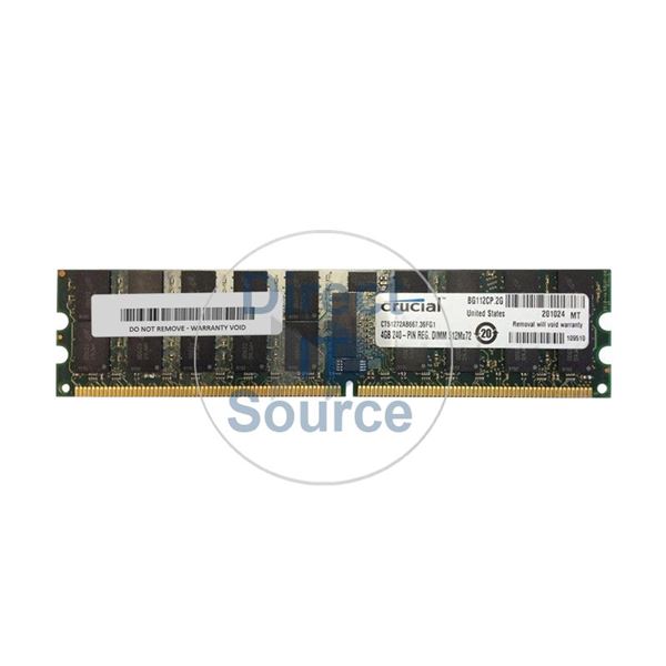 Crucial CT51272AB667.36FG1 - 4GB DDR2 PC2-5300 ECC Registered 240-Pins Memory