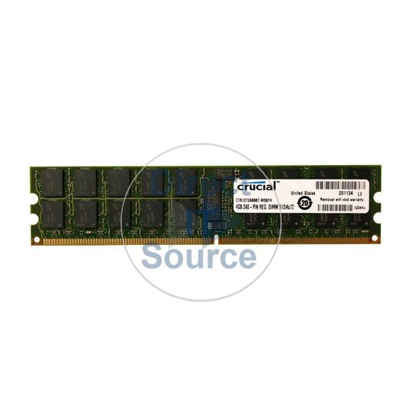Crucial CT51272AB667.M36FH - 4GB DDR2 PC2-5300 ECC Registered 240-Pins Memory