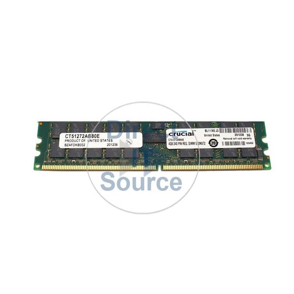 Crucial CT51272AB80E - 4GB DDR2 PC2-6400 ECC Registered 240-Pins Memory