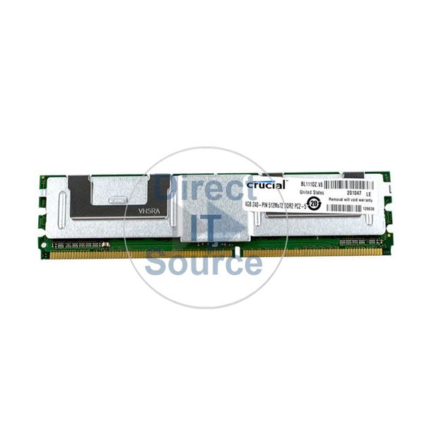 Crucial CT51272AF667 - 4GB DDR2 PC2-5300 ECC Fully Buffered 240-Pins Memory