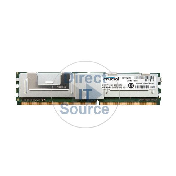 Crucial CT51272AF667.M36FH0D6 - 4GB DDR2 PC2-5300 ECC Fully Buffered 240-Pins Memory