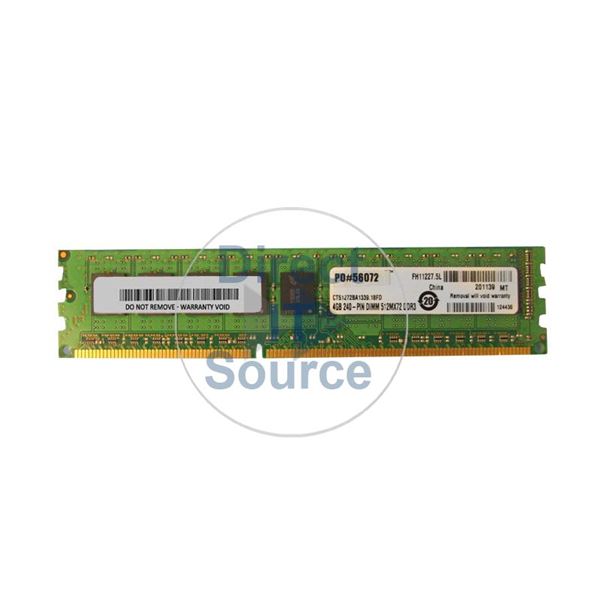 Crucial CT51272BA1339.18FD - 4GB DDR3 PC3-10600 ECC 240-Pins Memory