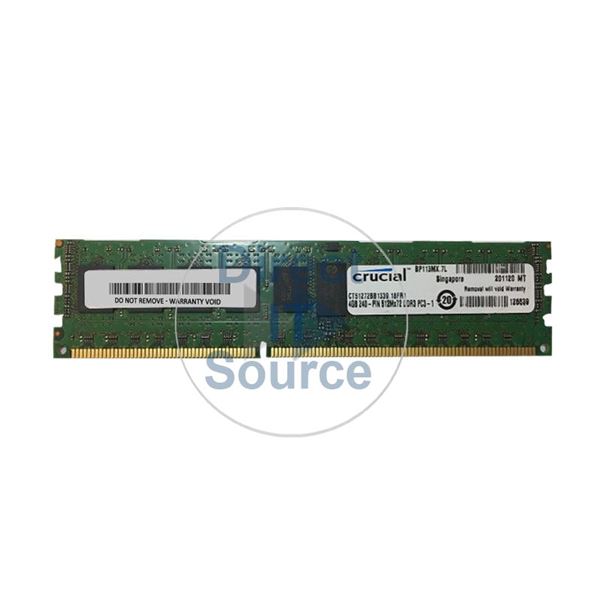 Crucial CT51272BB1339.18FR1 - 4GB DDR3 PC3-10600 ECC Registered 240-Pins Memory