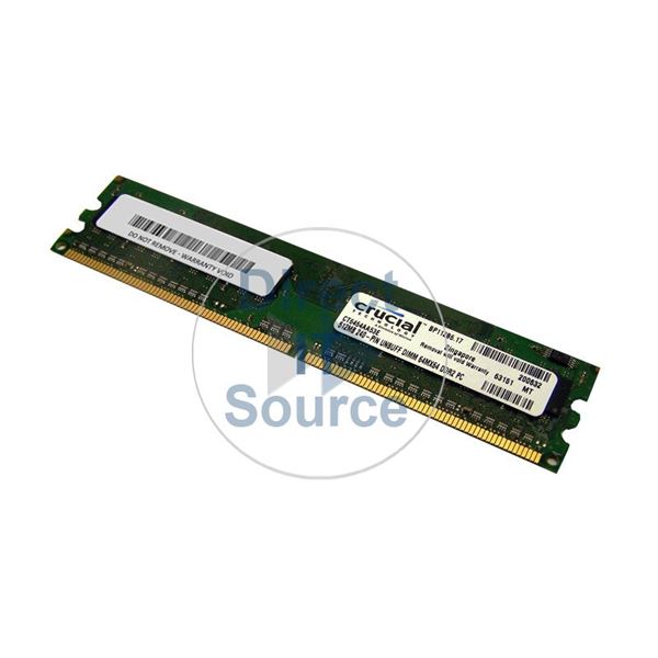 Crucial CT6464AA53E - 512MB DDR2 PC2-4200 Non-ECC Unbuffered 240-Pins Memory