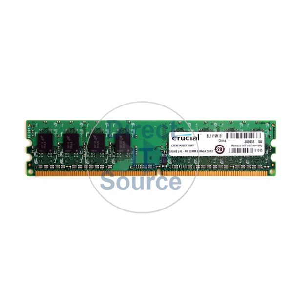 Crucial CT6464AA667.M8FF - 512MB DDR2 240-Pins Memory