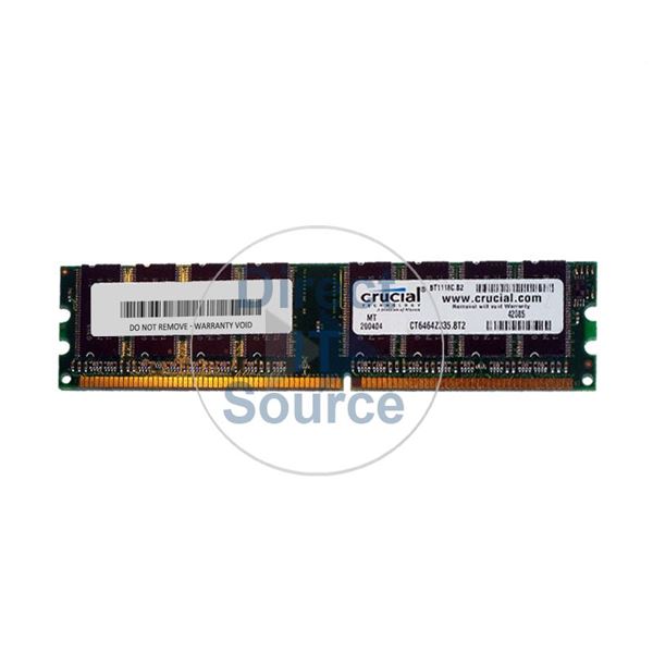 Crucial CT6464Z335 - 512MB DDR PC-2700 Non-ECC Unbuffered 184-Pins Memory