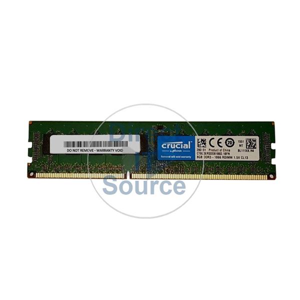 Crucial CT8G3ERSDD8186D.18FN - 8GB DDR3 PC3-14900 ECC Registered 240-Pins Memory