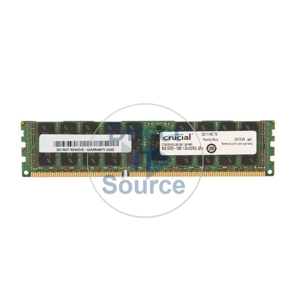 Crucial CT8G3ERSLQ81067 - 8GB DDR3 PC3-8500 ECC Registered 240-Pins Memory