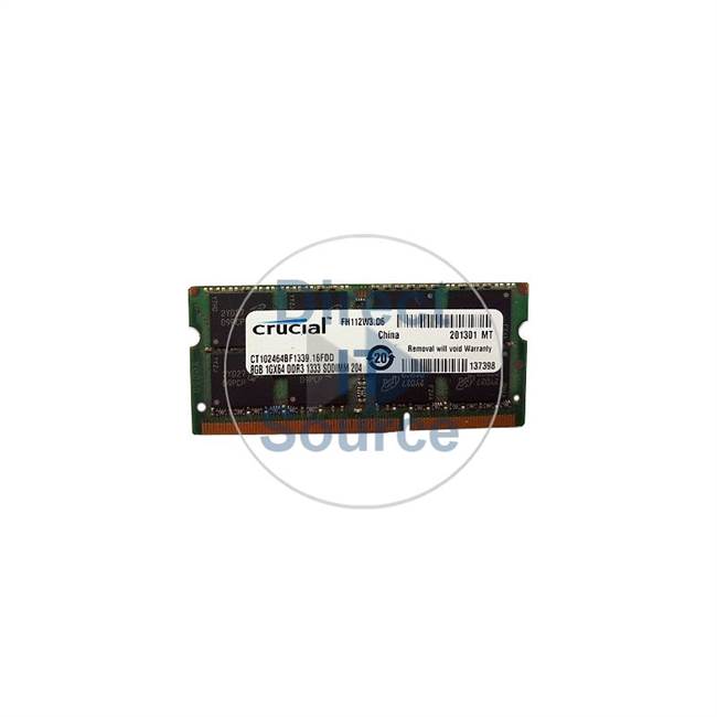 Crucial CT8G3S1339M.M16FJD - 8GB DDR3 PC3-10600 204-Pins Memory