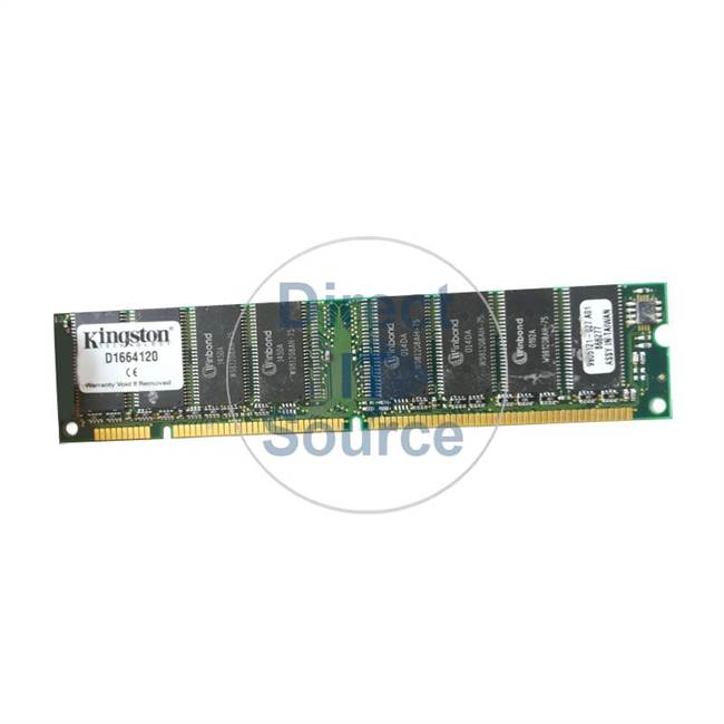 Kingston D1664120 - 128MB SDRAM PC-100 Non-ECC Unbuffered 168-Pins Memory