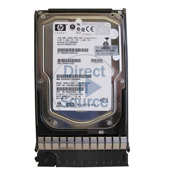 HP DF146A9845 - 146.8GB 15K SAS 3.0Gbps 3.5" Hard Drive