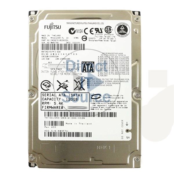 Dell DJ050 - 120GB 5.4K SATA 2.5" 8MB Cache Hard Drive
