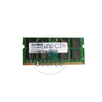 Elpida EBE11UD8AJUA-6E-E - 1GB DDR2 PC2-5300 204-Pins Memory
