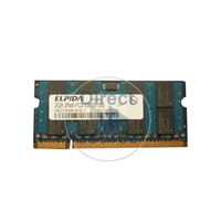 Elpida EBE21UE8AESA-6E-F - 2GB DDR2 PC2-5300 Non-ECC Unbuffered 200-Pins Memory