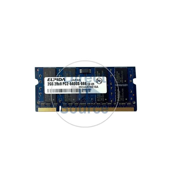 Elpida EBE21UE8AESA-8G-E - 2GB DDR2 PC2-6400 Non-ECC Unbuffered 200-Pins Memory
