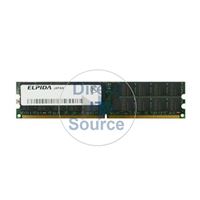 Elpida EBE25RC8AAFA-5C-E - 256MB DDR2 PC2-4200 ECC Registered 240-Pins Memory