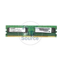 Elpida EBE51UDBAGWA-6E-E - 512MB DDR2 PC2-5300 Non-ECC Unbuffered Memory