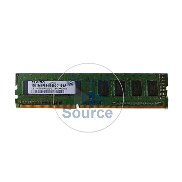 Elpida EBJ10UE8BAFA-AE-E - 1GB DDR3 PC3-8500 Non-ECC Unbuffered 240-Pins Memory
