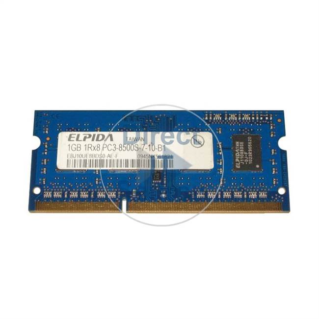 Elpida EBJ10UE8BDS0-AE-F - 1GB DDR3 PC3-8500 Non-ECC Unbuffered 204-Pins Memory
