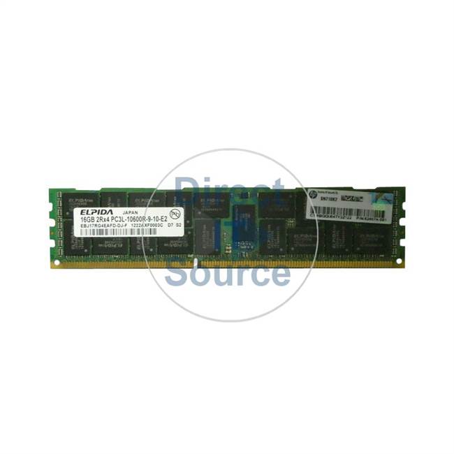 Elpida EBJ17RG4EAFD-DJ-F - 16GB DDR3L PC3-10600 ECC Registered 240-Pins Memory