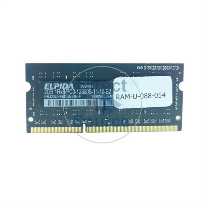 Elpida EBJ20UF8BDU5-GN-F - 2GB DDR3 PC3-12800 Non-ECC Unbuffered 204-Pins Memory