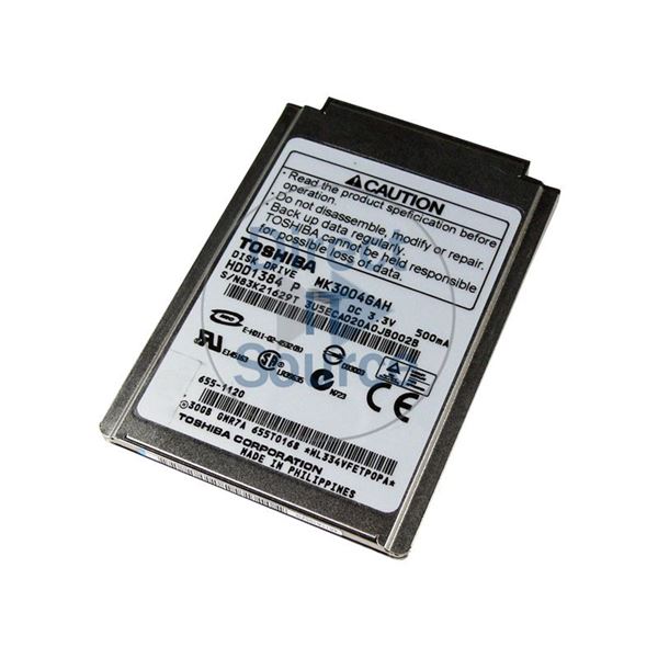 Toshiba HDD1384P - 30GB 4.2K ATA/100 1.8" 2MB Cache Hard Drive