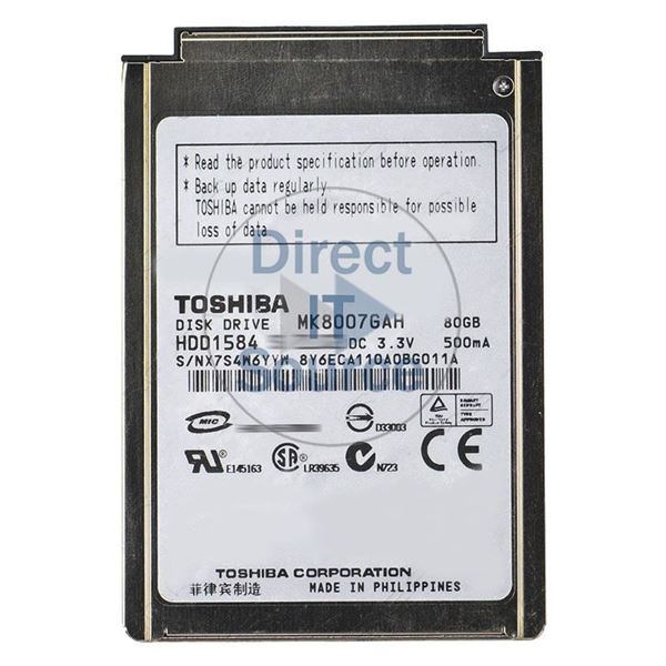 Toshiba HDD1584 - 80GB 4.2K ATA/100 1.8" 2MB Cache Hard Drive