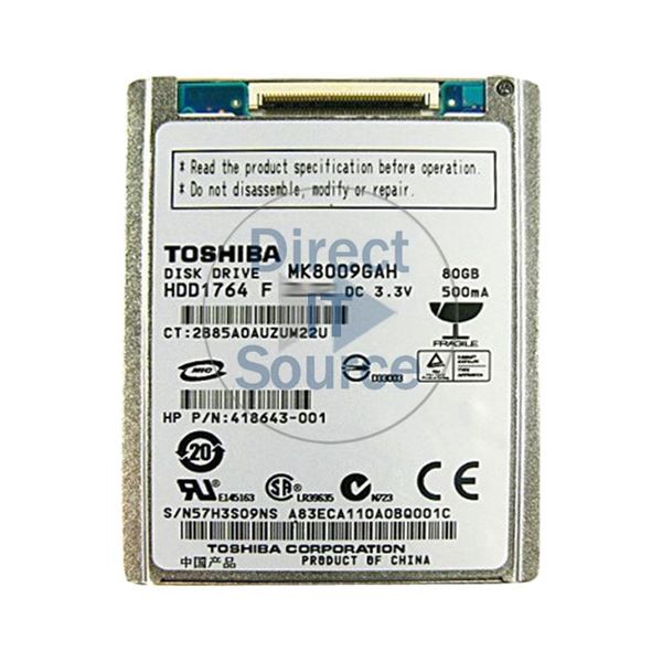 Toshiba HDD1764F - 80GB 4.2K IDE 1.8" 2MB Cache Hard Drive