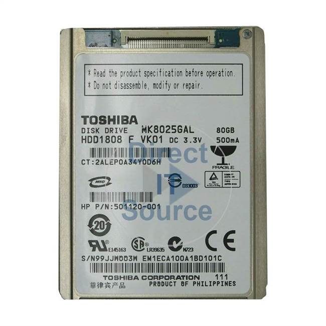 Toshiba HDD1808-F - 80GB 4.2K 1.8Inch Hard Drive