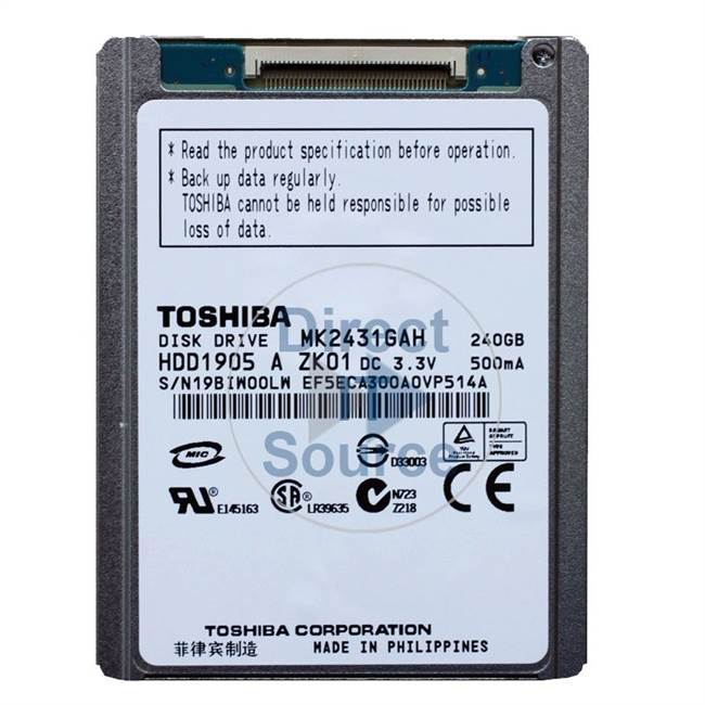 Toshiba HDD1905A - 240GB 4.2K 1.8Inch Hard Drive