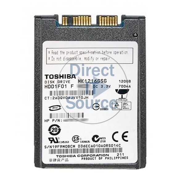 Toshiba HDD1F01F - 120GB 5.4K SATA 1.5Gbps 1.8" 8MB Cache Hard Drive