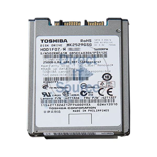 Toshiba HDD1F07M - 250GB 5.4K SATA 1.8" 8MB Cache Hard Drive