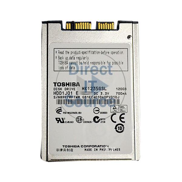Toshiba HDD1J01E - 120GB 4.2K SATA 3.0Gbps 1.8" 8MB Cache Hard Drive