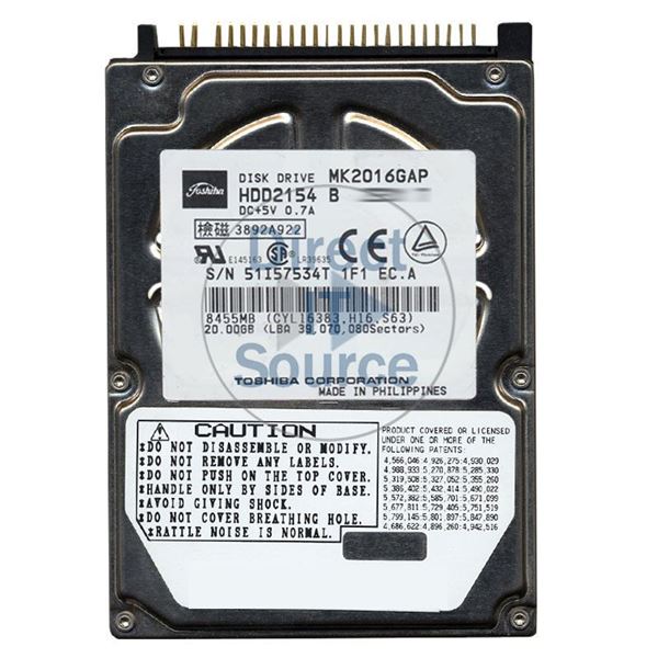 Toshiba HDD2154B - 20GB 4.2K ATA/66 2.5" Hard Drive