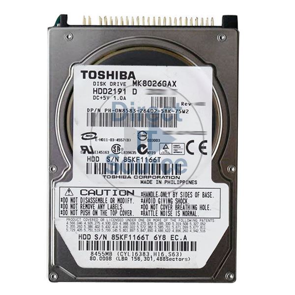 Toshiba HDD2191D - 80GB 5.4K ATA/100 2.5" 16MB Cache Hard Drive