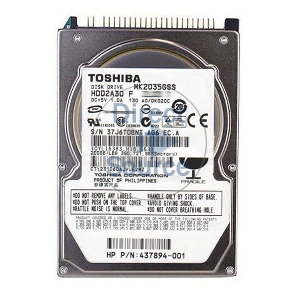 Toshiba HDD2A30F - 200GB 4.2K SATA 2.5" Hard Drive