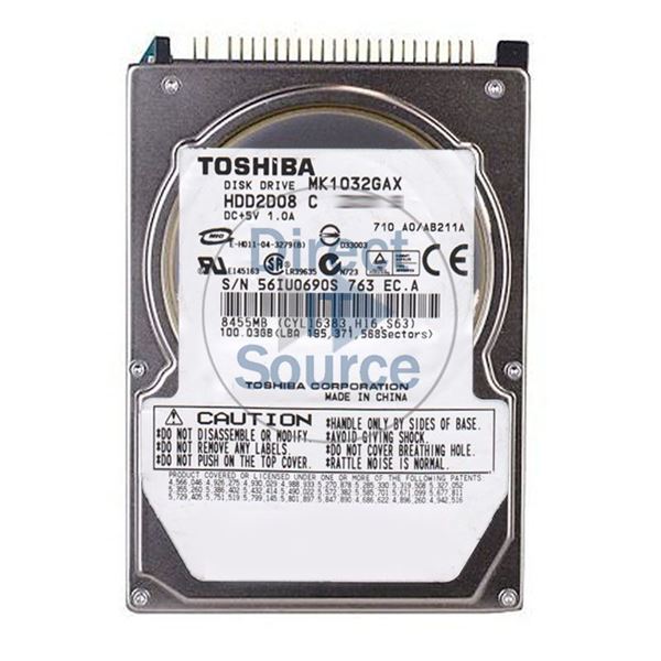 Toshiba HDD2D08C - 100GB 5.4K ATA/100 2.5" 16MB Cache Hard Drive