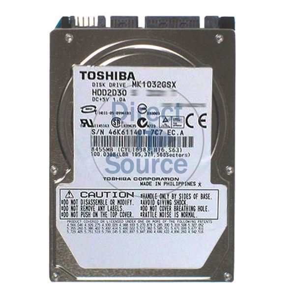 Toshiba HDD2D30 - 100GB 5.4K SATA 1.5Gbps 2.5" 16MB Cache Hard Drive
