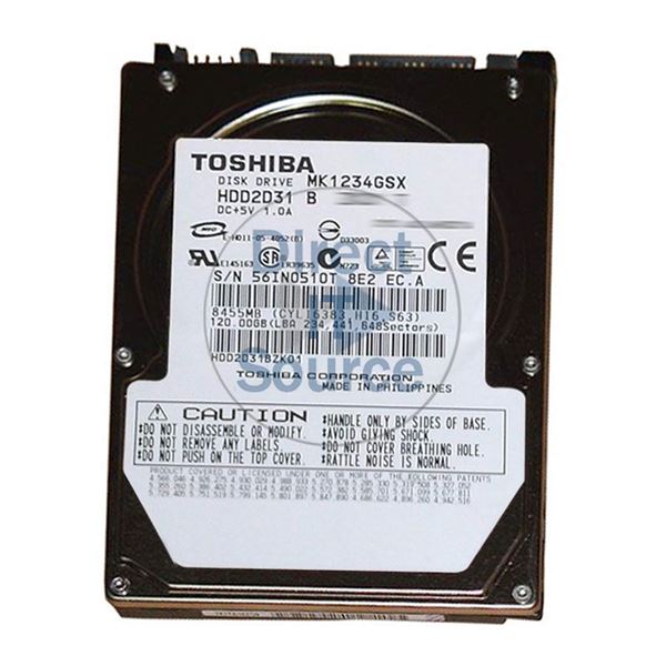 Toshiba HDD2D31B - 120GB 5.4K SATA 1.5Gbps 2.5" 8MB Cache Hard Drive
