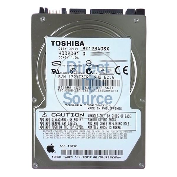 Toshiba HDD2D31Q - 120GB 5.4K SATA 1.5Gbps 2.5" 8MB Cache Hard Drive