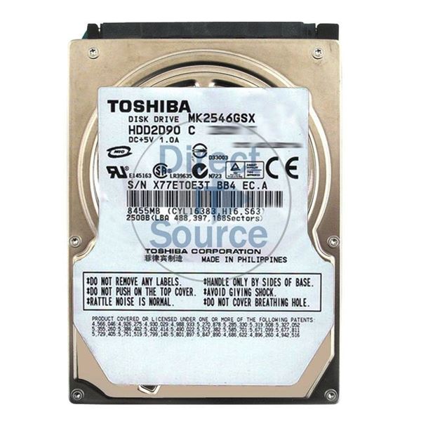 Toshiba HDD2D90C - 250GB 5.4K SATA 3.0Gbps 2.5" 8MB Cache Hard Drive