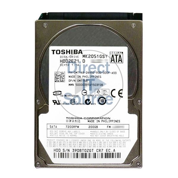 Toshiba HDD2E21D - 200GB 7.2K SATA 2.5" Hard Drive