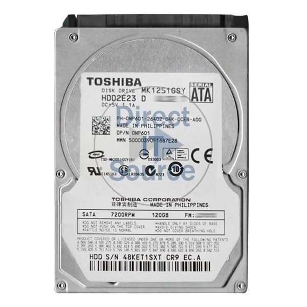 Toshiba HDD2E23D - 120GB 7.2K SATA 2.5" Hard Drive