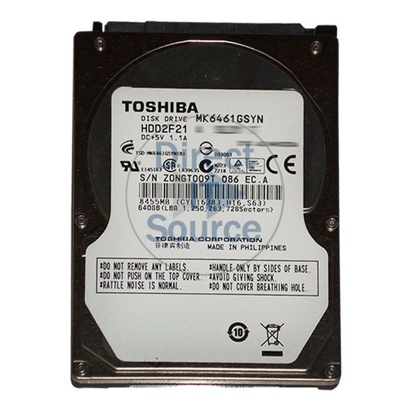 Toshiba HDD2F21 - 640GB 7.2K SATA 3.0Gbps 2.5" 16MB Cache Hard Drive