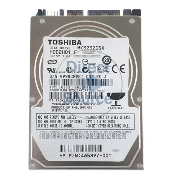Toshiba HDD2H01 - 320GB 5.4K SATA 1.5Gbps 2.5" 8MB Cache Hard Drive
