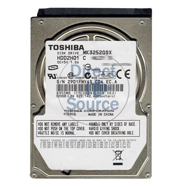 Toshiba HDD2H01C - 320GB 5.4K SATA 1.5Gbps 2.5" 8MB Cache Hard Drive